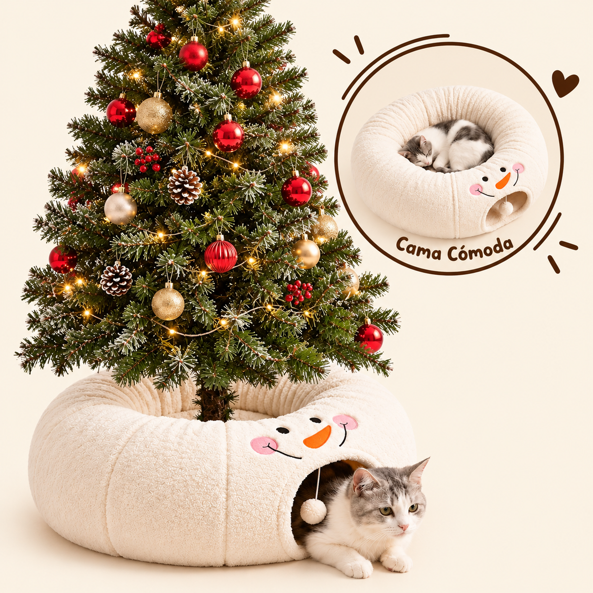 Michi House™ | Weihnachtstunnel für Katzen