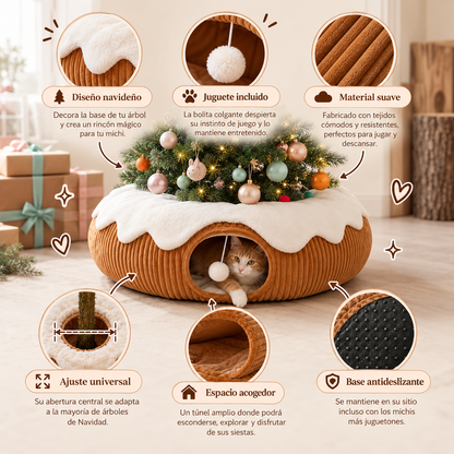 Michi House™ | Túnel Navideño para Gatos
